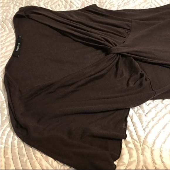 Arden B vintage one sleeve flattering brown blouse - Picture 6 of 7